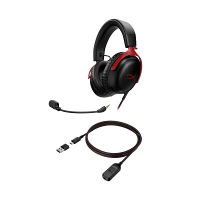 Гарнiтура HyperX Cloud III 3.5mm/USB-A/USB-C Black/Red (727A9AA) | Зображення 6