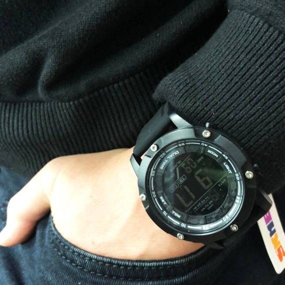 Годинник наручний чоловічий SKMEI 1762BK BLACK, Чоловічий армійський водостійкий тактичний годинник. Колір: чорний | Зображення 7