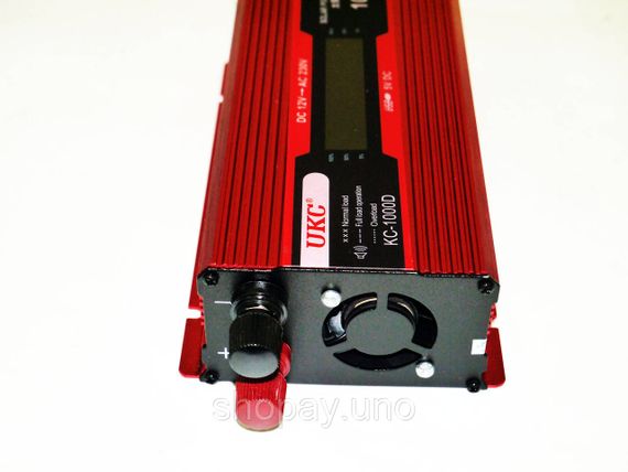 Инвертор напряжения 12V–220V 1000W с LCD дисплеем — Преобразователь тока, модифицированная синусоида | Зображення 2