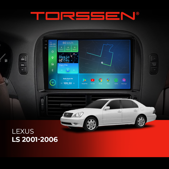 Штатна магнітола Torssen 2K Lexus LS 01-06 F9432 4G Carplay DSP