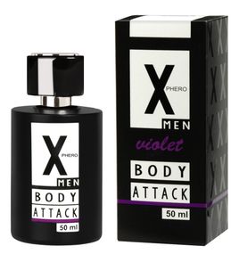 Духи з феромонами для чоловіків X phero Men Violet Body Attack, 50 ml Sex Aura