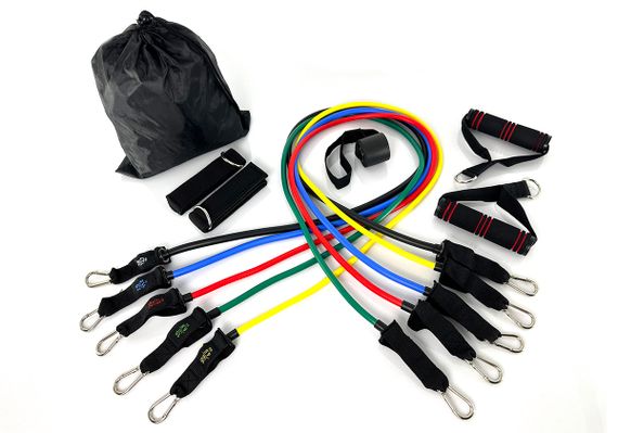 Набір гумових джгутів-еспандерів Бубновського EasyFit для фітнесу та реабілітації з 5 шт (EF-6333)