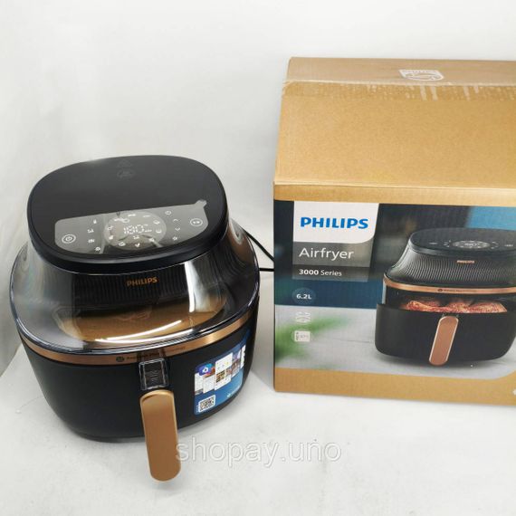 Электродуховка настольная с противнем PHILIPS, Аэрогриль для приготовления гриля, Аэрогриль для мяса QO-45 | Зображення 2