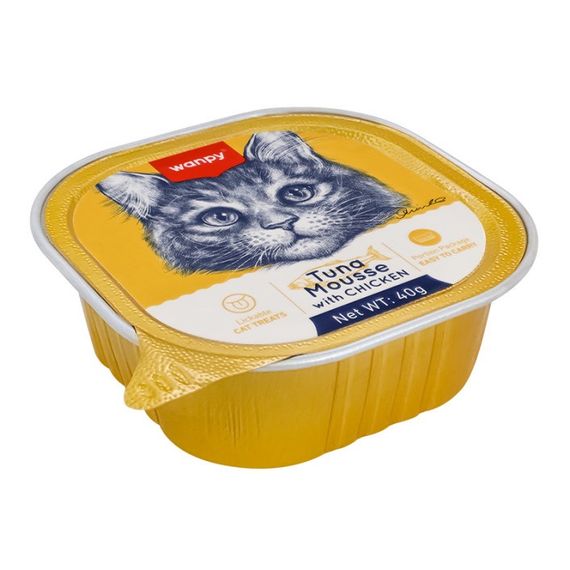 Влажный корм с тунцом и курицей для котов Wanpy Cat Tuna & Chicken Mousse, 40 гр | Зображення 2