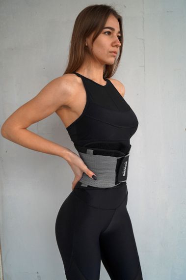 Пояс-корсет  для підтримки спини Power System PS-6031 Waist Shaper Grey S/M | Зображення 6