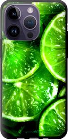 Чохол на iPhone 14 Pro Max Зелені часточки лимона "852b-2667-2448"