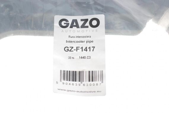 Патрубок интеркулера Citroen DS3 Peugeot 207 1.6 06-15 GZ-F1417 | Зображення 1