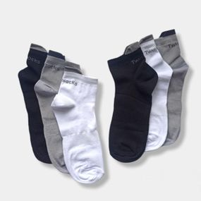 Короткі спортивні шкарпетки жіночі Twinsocks р-21-23(36-38),23-25(38-40) чорний, сірий, білий, червоний