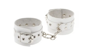 Наручники Leather Rastraints Hand Cuffs, White Sex Aura