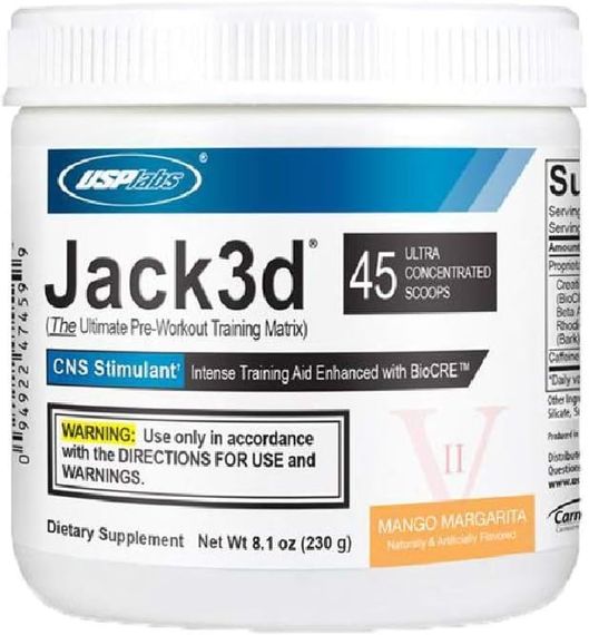 Предтренировочный стимулятор USPlabs Jack3d 45 serv (Mango)