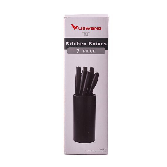 Набор кухонных ножей с подставкой 6 предметов белый HP1851057 | Зображення 4