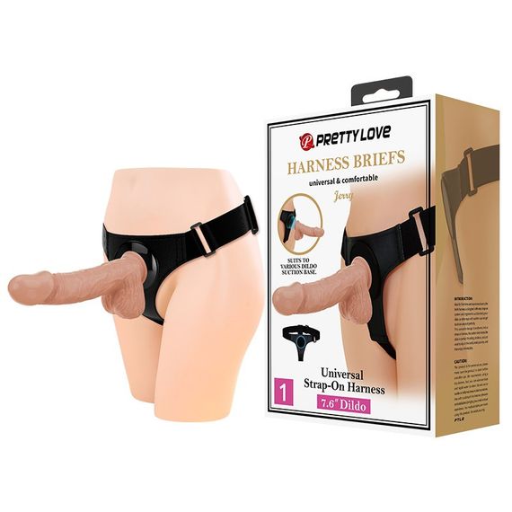 Страпон жіночий Pretty Love - HARNESS BRIEFS Jerry, BW-022089NR sexstyle | Зображення 1