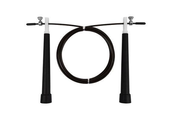 Швидкісна скакалка EasyFit Speed ​​Cable Rope 3 м зі сталевим тросом чорна (EF-2039-BK)