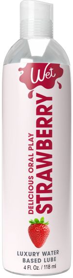 Розпродаж!!! Лубрикант на водній основі Wet Oral Play Strawberry 118 мл (термін 05.02.2026)