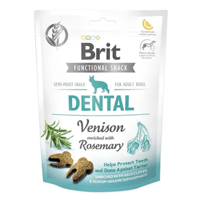 Ласощі для собак Brit Care Functional Snack Dental для зубів, оленина і розмарин, 150г