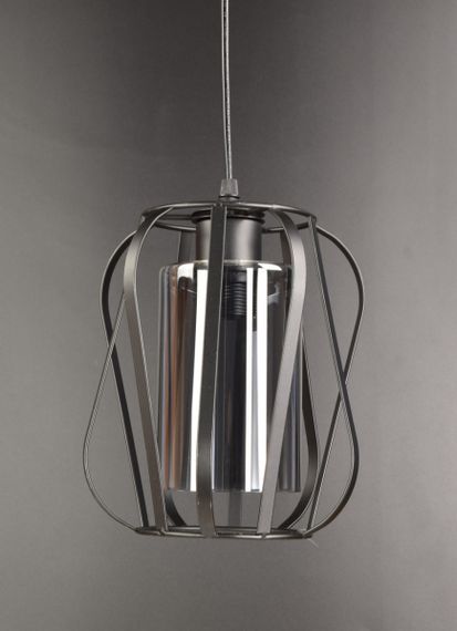 Люстра підвісна LOFT на 1 лампочку 25870 Чорний 30-100х19х19 см. | Зображення 1