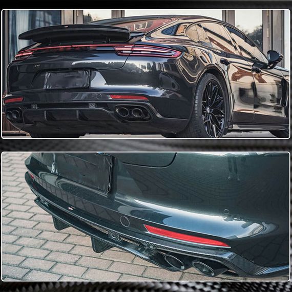Дифузор заднього бампера (2016-2020, Карбон) для Porsche Panamera рр | Зображення 4