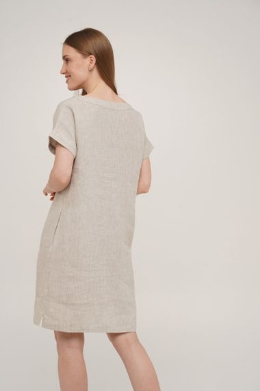Сукня SoundSleep Linen лляна коротка S натуральна (653590753957) | Зображення 4