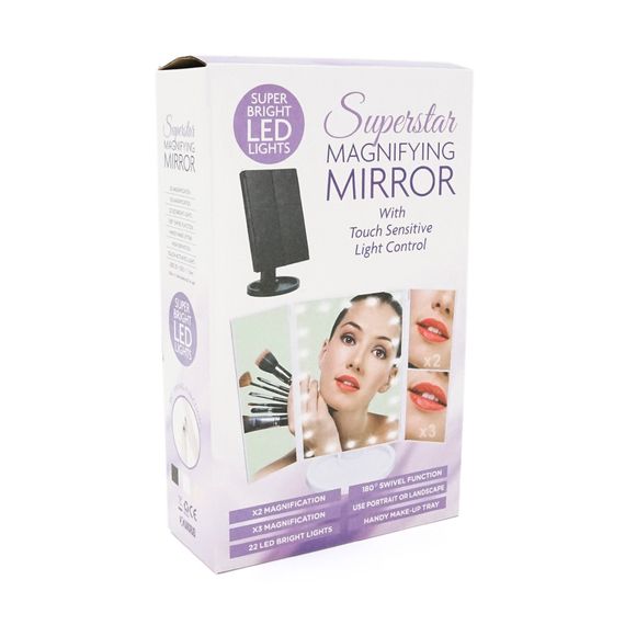 Дзеркало для макіяжу з LED підсвічуванням Magic Makeup Mirror, White | Зображення 1