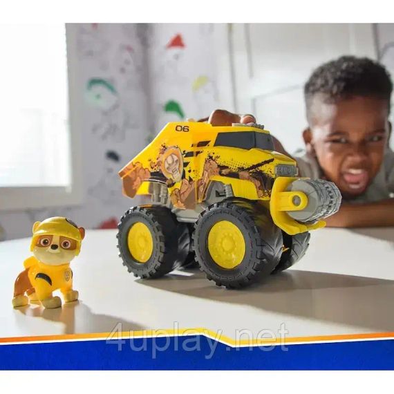 Paw Patrol Rescue Wheels Спасательный бульдозер с водителем Крепыш серии Мега колеса Щенячий патруль Оригинал | Зображення 6