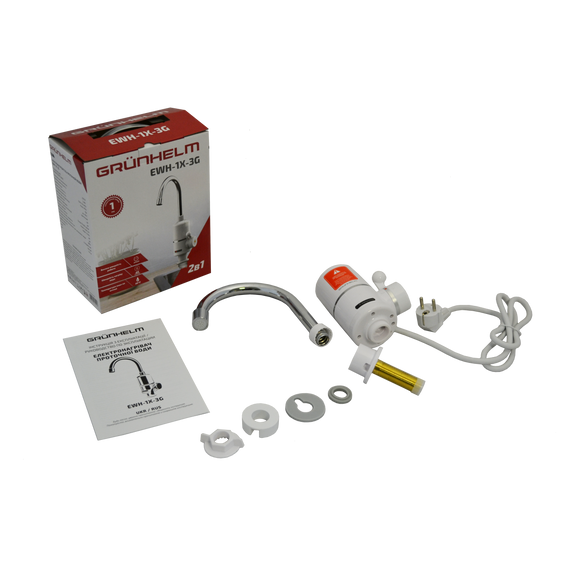 Электронагреватель проточной воды Grunhelm EWH-1X-3G | Зображення 1