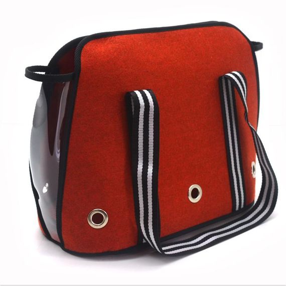 Сумка переноска Zoo-hunt для малых пород собак и котов Олимп №1 23х43х34 см красная | Зображення 4