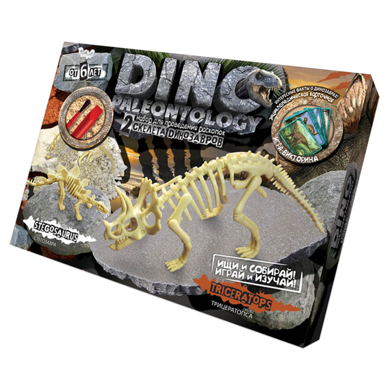 Ігровий набір для проведення розкопок DINO PALEONTOLOGY 6377 в коробці  Трицератопс