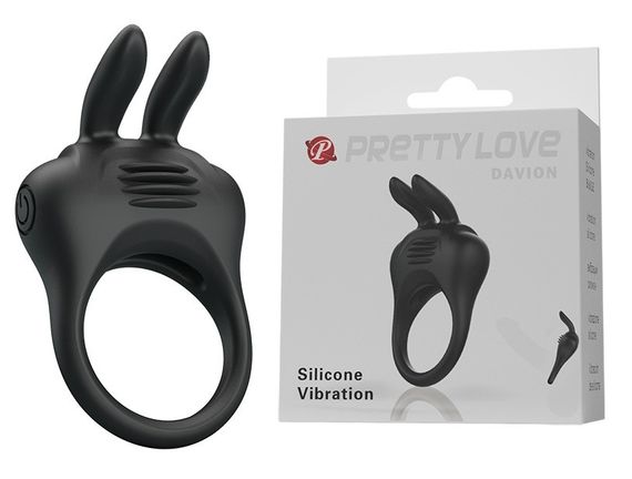 Кільце ерекційне серії Pretty - DAVION Silicone Vibration, BI-210264 Sex Aura