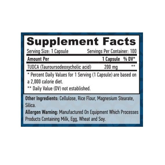 Комплекс для профилактики работы печени Haya Labs Tudca 200 mg 100 Veg Caps | Зображення 1