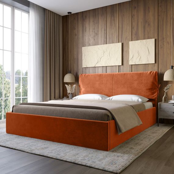 Двоспальне ліжко з м`яким узголів`ям LION Порто Парадіз 55 160х200 см (LION-041740)