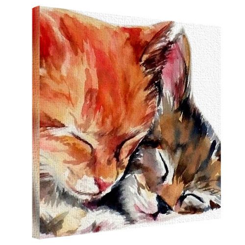 Картина на холсте Кошки 50x50 см (H5050_ZVR027)