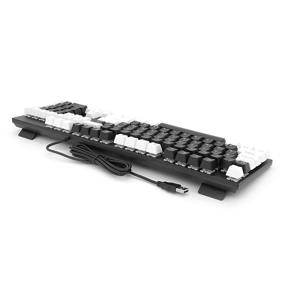 Механічна клавіатура USB XSTRIKE XS-1010, довжина кабелю 150см, RGB підсвічування, Eng/Укр/Рус, 465х165х45 мм, Black/White, 104к, | Зображення 3