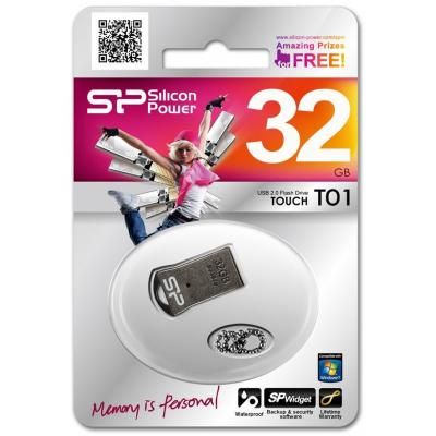 USB флеш накопичувач Silicon Power 32GB Touch T01 USB 2.0 (SP032GBUF2T01V1K) | Зображення 2