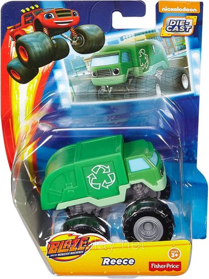 Блиск і диво-машинки Машинка Сміттєвоз Ріс Оригінал Fisher-Price Blaze & Monster Machines Reece | Зображення 1