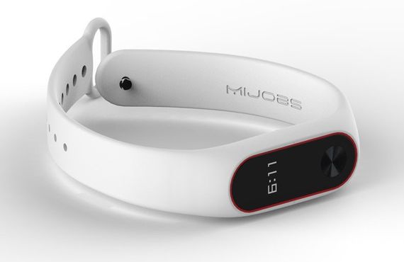 Силіконовий ремінець Primo для фітнес-браслета Xiaomi Mi Band 2 - White-Red | Зображення 1