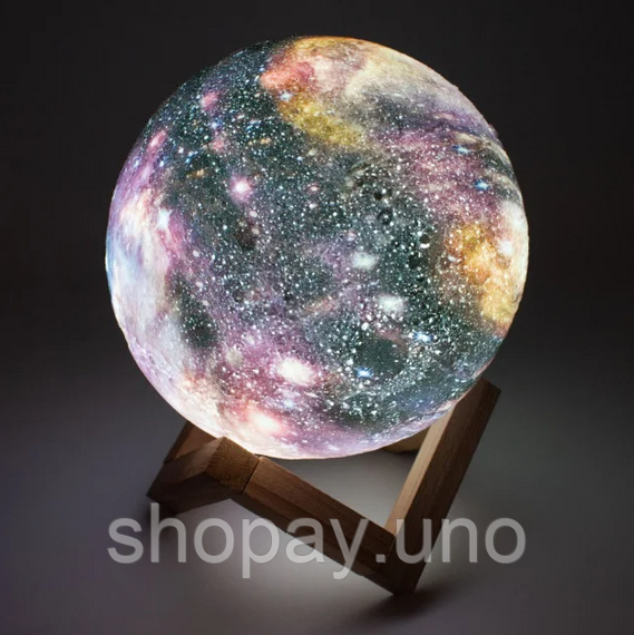 Настольный сенсорный светильник – ночник Луна Magic 3D RGB Moon Light с пультом | Зображення 4