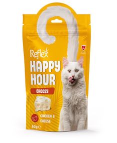 Ласощі для вибагливих котів з куркою та сиром Reflex Happy Hour, 60 гр