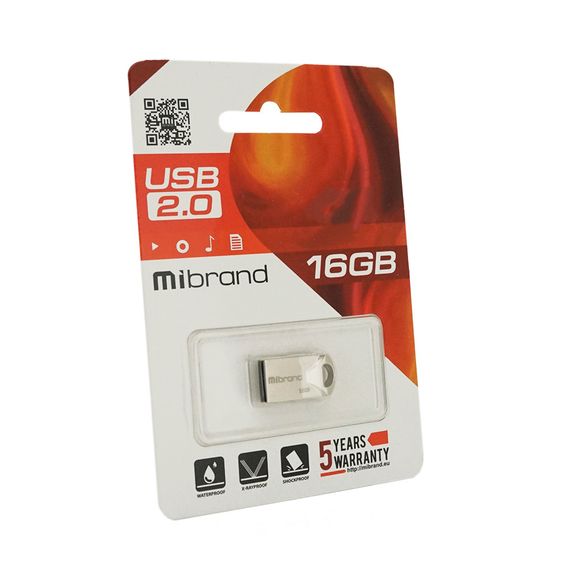 Флеш-накопичувач Mibrand Hawk,USB 2.0.16GB,Metal Design,Blister