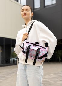 Большая женская поясная сумка бананка Sambag DynamicDart принт "Blush Drop" 38×21×7 см (80411152)