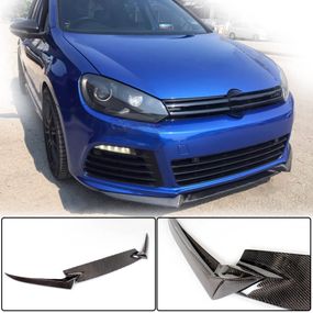 Накладка на передній бампер Lip V3 (для R HB 2010-2013, Карбон) для Volkswagen Golf 6 рр