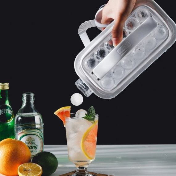 Силиконовая форма для льда с крышкой на 17 шариков Cool Home ICE Tray лоток для заморозки воды | Зображення 4