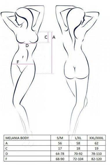 Боди Passion MELANIA BODY S/M, black sexstyle | Зображення 2