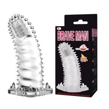 Насадка на член - Brave Man Vibrating Penis Sleeve Clear