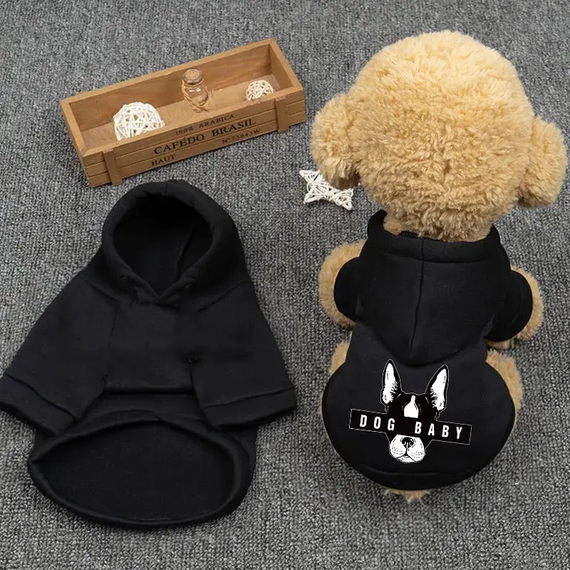 Толстовка для собак на флісі Dog baby чорного кольору розмір XXXL | Зображення 1