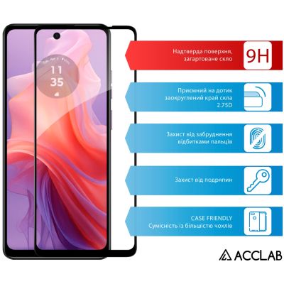 Стекло защитное ACCLAB Full Glue MOTO E14 Black (1283126597688) | Зображення 2