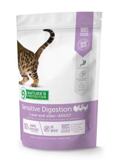 Nature's Protection Sensitive Digestion сухий корм для котів з чутливим травленням 400 гр