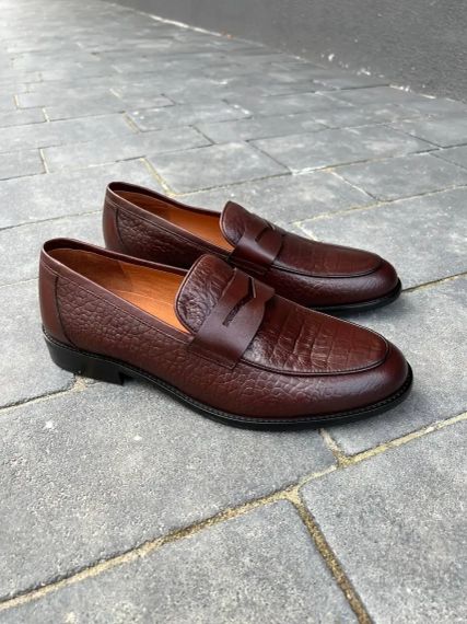 Брутальні чоловічі лофери коричневого кольору 39 розмір | Зображення 3