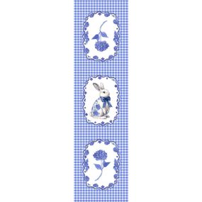 Доріжка на стіл (ранер) Зайчик з бантом 150x40 см (DR_25F002)