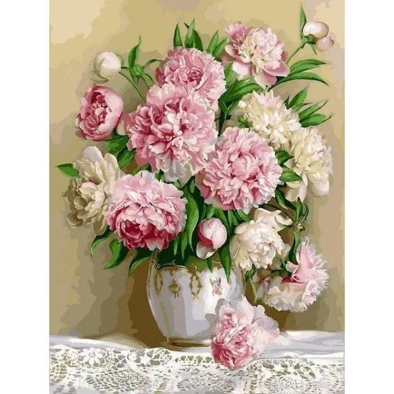 Алмазна мозаїка Півонії 40х50 см ColorArt  SP046 | Зображення 1