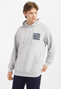 Худі для чоловіків світло сірий, 3XL